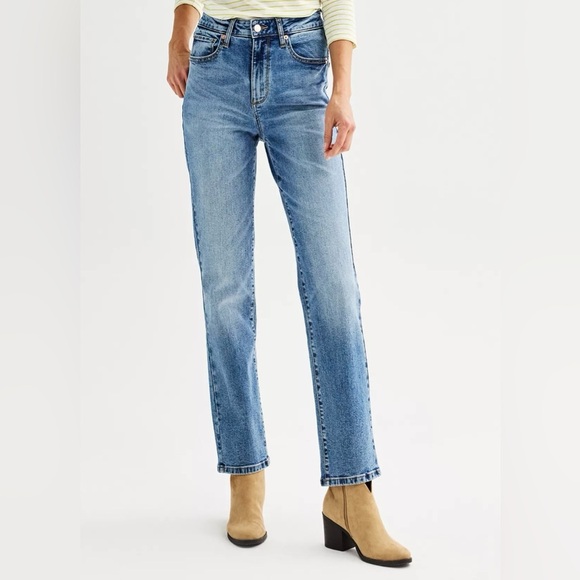 Sonoma High Rise Straight Jeans in Medium Wash Women’s size 18R - Picture 1 of 9